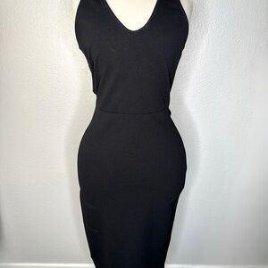 Chic Black Backless Dress